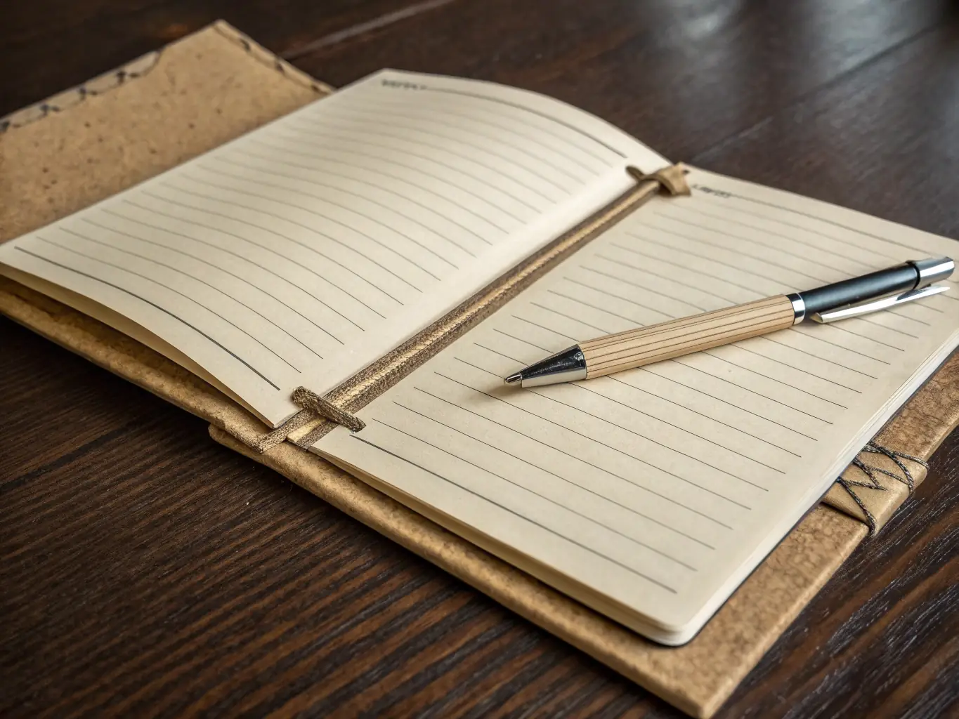 A close-up shot of eco-friendly notebooks made from recycled paper, showcasing their natural texture and sustainable design. The notebooks are arranged to highlight their commitment to environmental responsibility.
